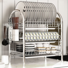 Bowl rack, drain rack, household dishwasher, dish storage rack